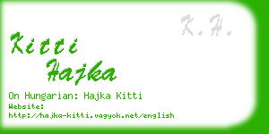 kitti hajka business card